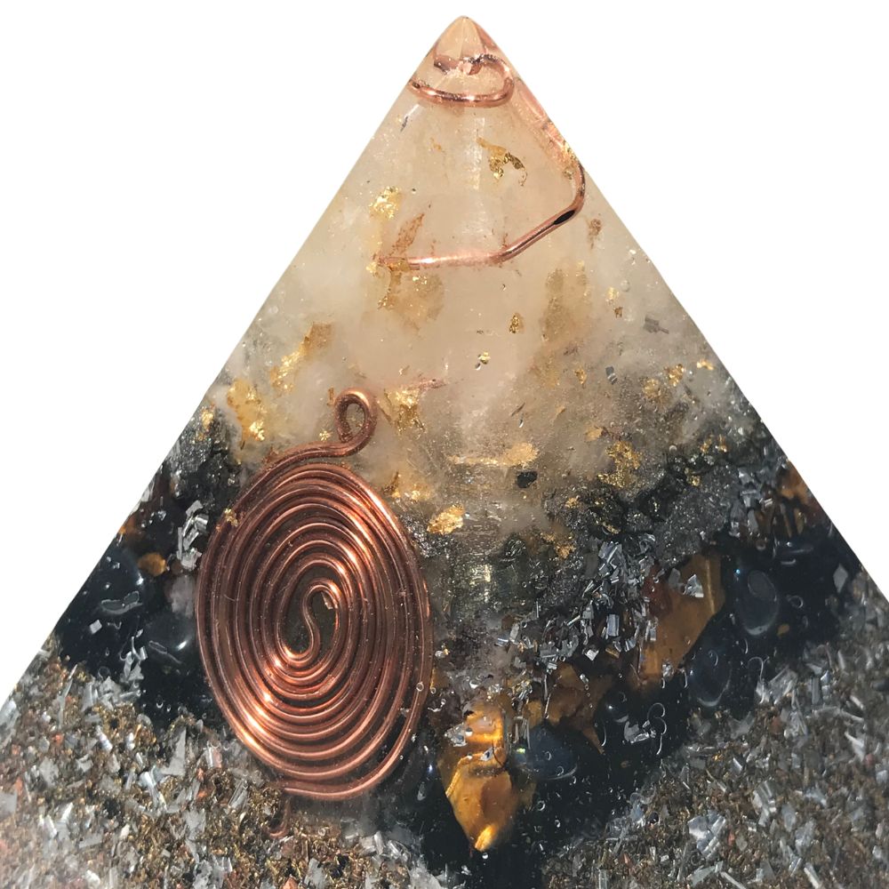 Orgonite 10cm Pyramid with Crystals for Grounding